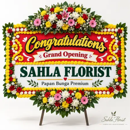 Papan Bunga Ucapan Selamat Prabumulih