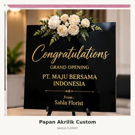 Papan Bunga Akrilik Prabumulih